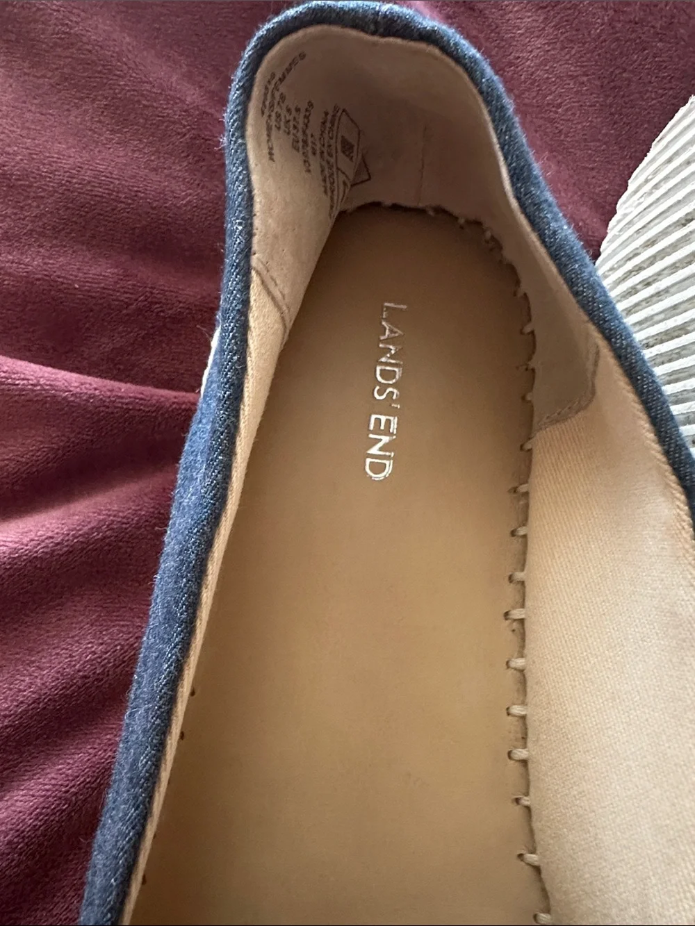 Old Navy Navy Espadrille Flats with Red Nautical Wheel